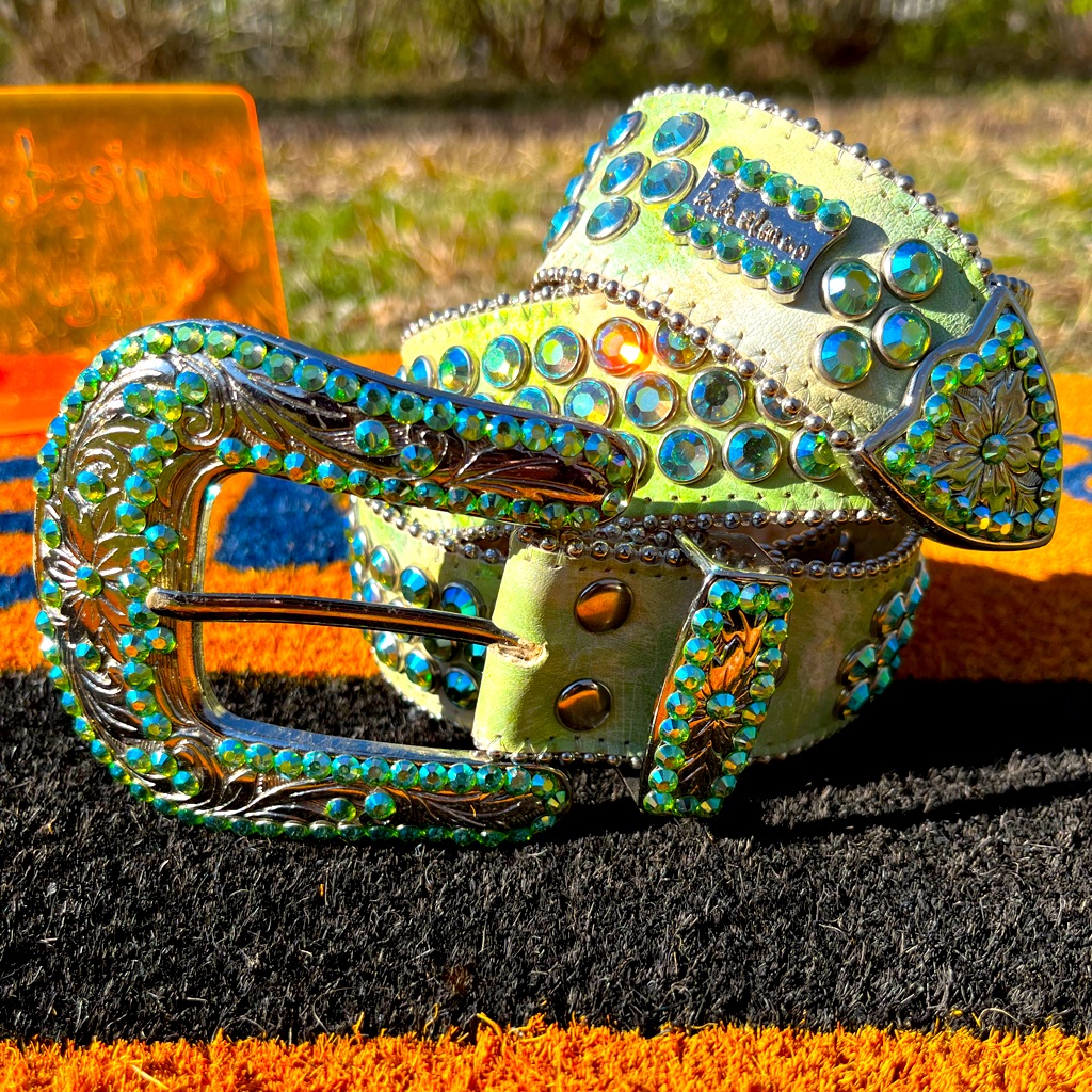 B.B. Simon | Accessories | Sold Bb Simon Green Belt Size 32